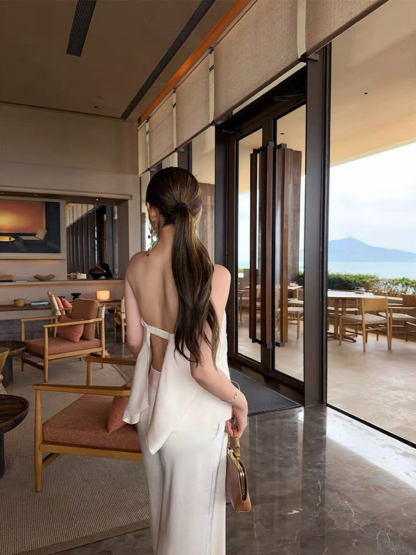 Falishia Crinkled Satin Tube Top and Pants (Top & bottoms sold seperately)