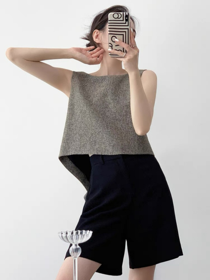 Nancey Low Back Sleeveless Top-The Black Bow-