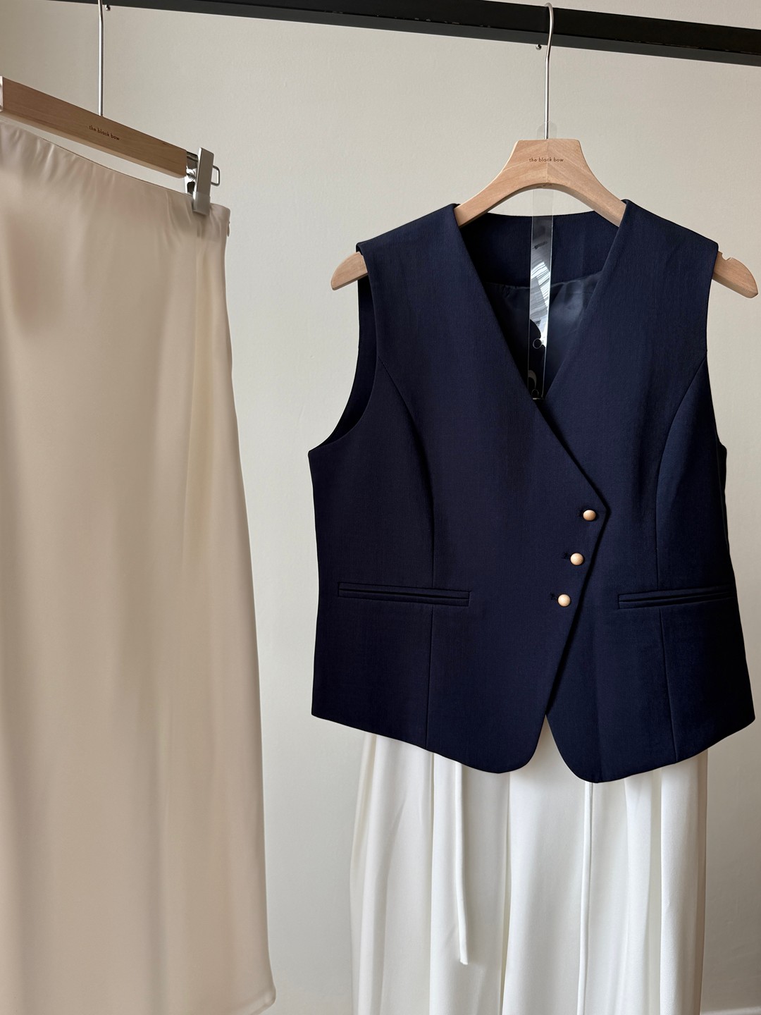 Vicky Asymmetric Button Vest