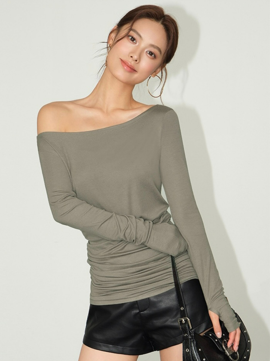 Joell One Shoulder Two Way Top/ Mini Dress-The Black Bow-