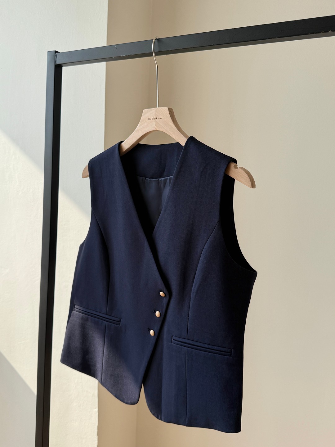 Vicky Asymmetric Button Vest