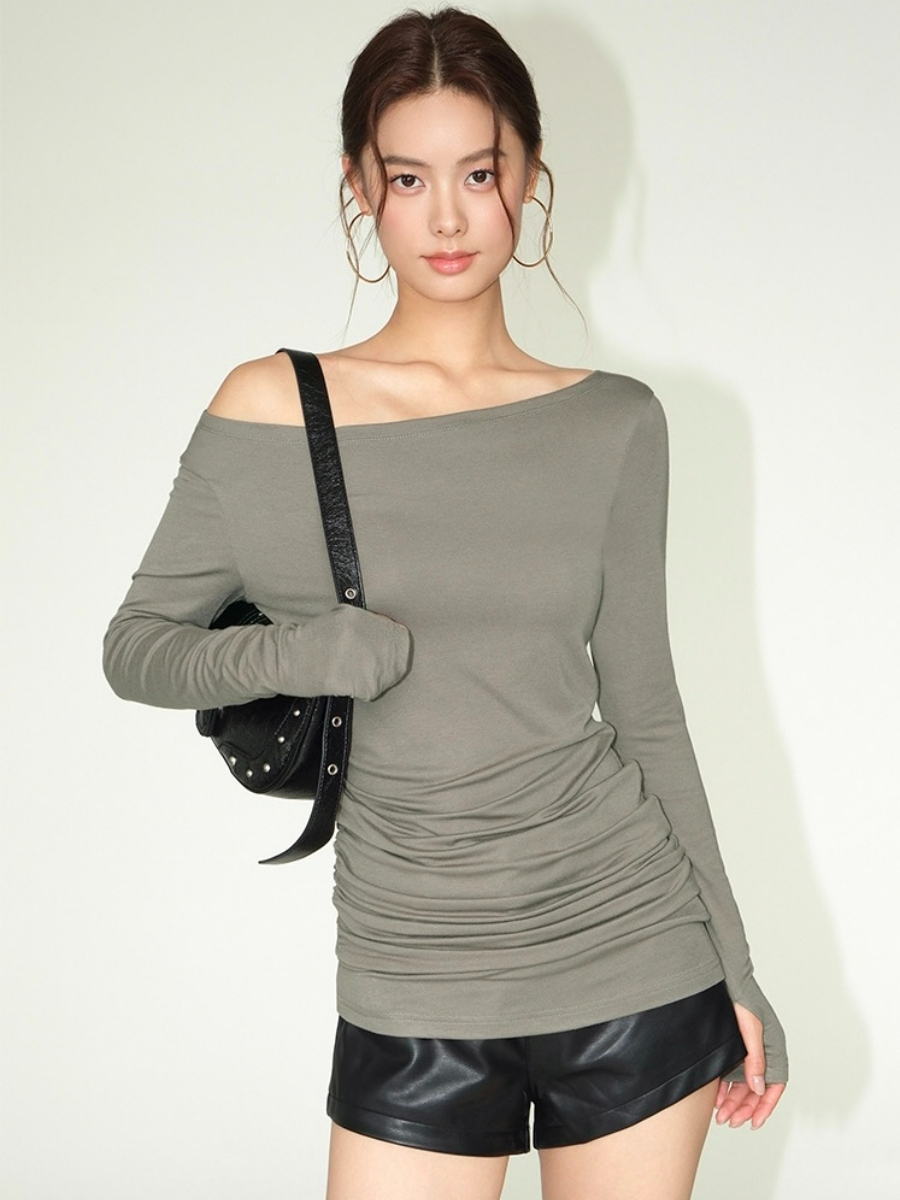 Joell One Shoulder Two Way Top/ Mini Dress-The Black Bow-