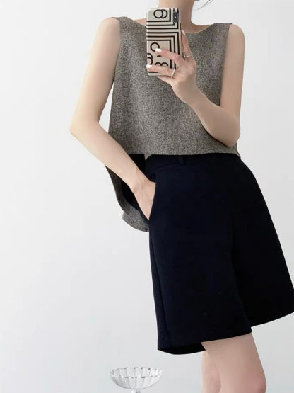 Nancey Low Back Sleeveless Top-The Black Bow-