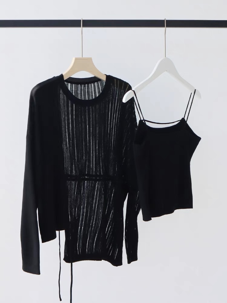 Elaine Knit Cami Top-The Black Bow-