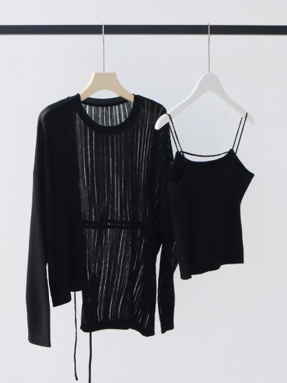 Elaine Knit Cami Top-The Black Bow-