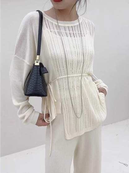 Erin Sheer Knit Top-The Black Bow-