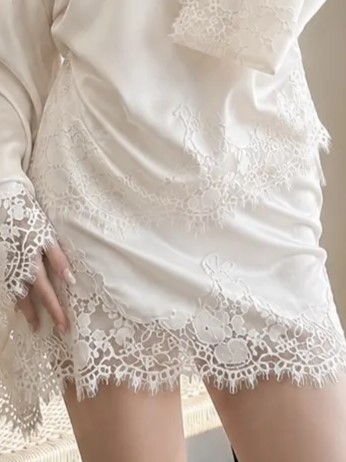 Colette Lace-Trim One-Shoulder Top & Mini Skirt (Sold Seperately)
