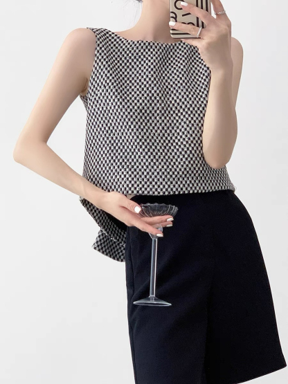 Nancey Low Back Sleeveless Top-The Black Bow-