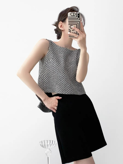 Nancey Low Back Sleeveless Top-The Black Bow-