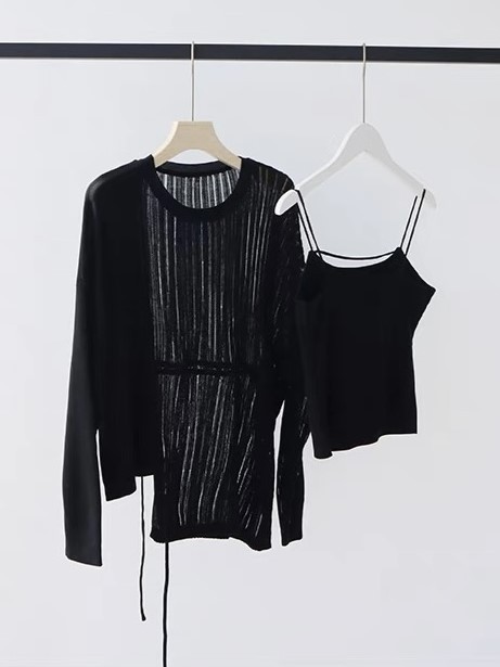Erin Sheer Knit Top-The Black Bow-