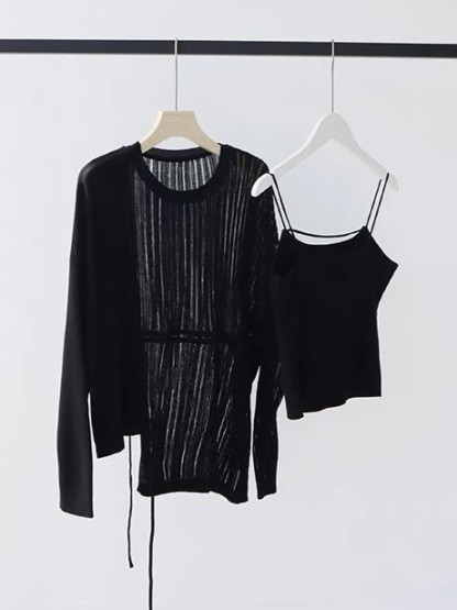 Erin Sheer Knit Top-The Black Bow-