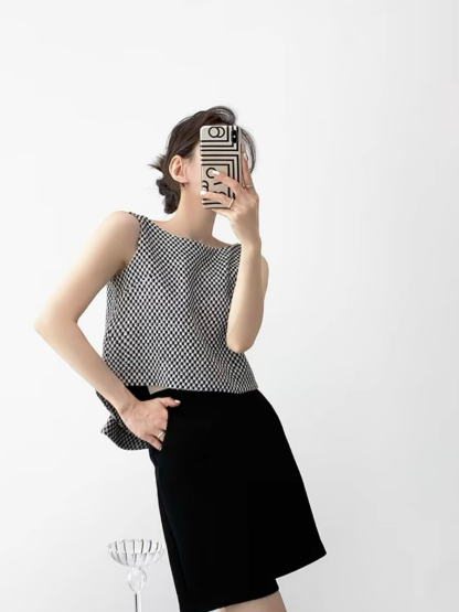 Nancey Low Back Sleeveless Top-The Black Bow-