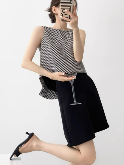 Nancey Low Back Sleeveless Top-The Black Bow-