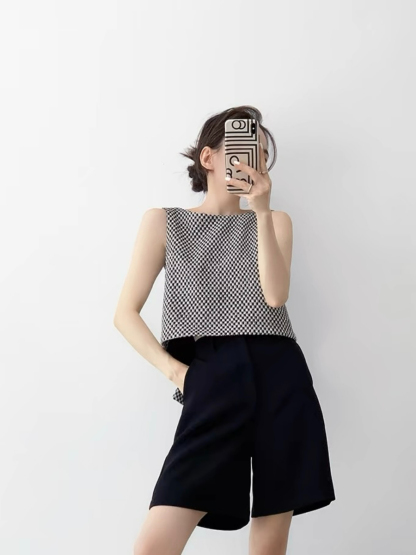 Nancey Low Back Sleeveless Top-The Black Bow-