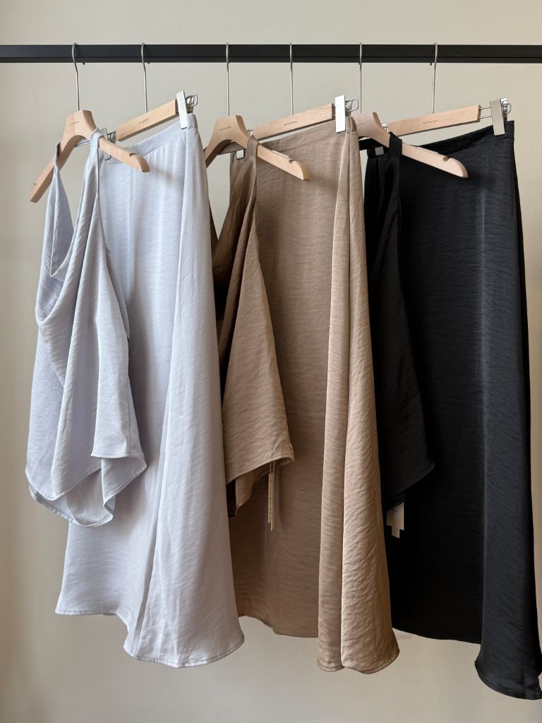 Laken Swing Collar Top & Skirt Set