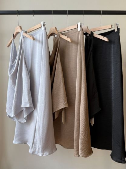 Laken Swing Collar Top & Skirt Set