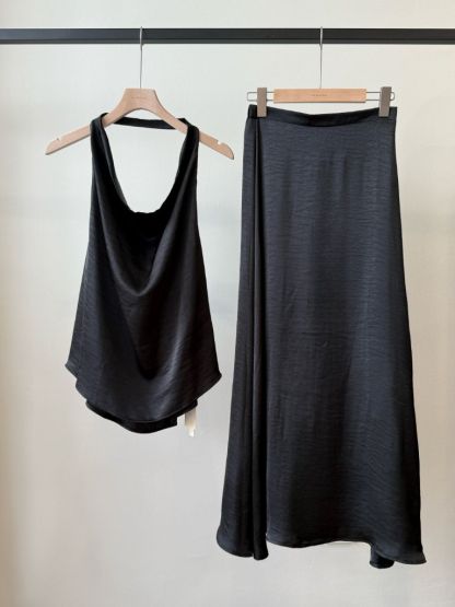 Laken Swing Collar Top & Skirt Set