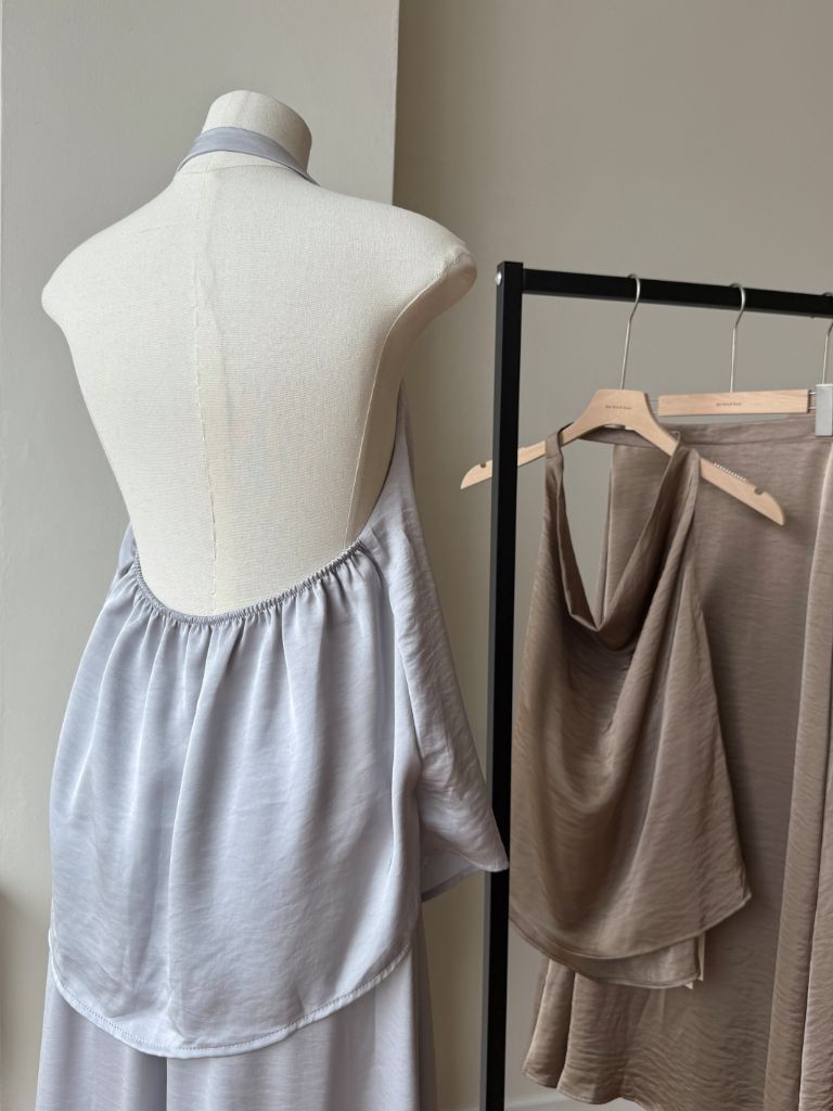 Laken Swing Collar Top & Skirt Set