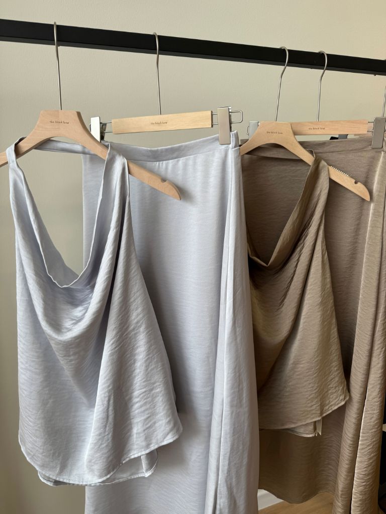 Laken Swing Collar Top & Skirt Set