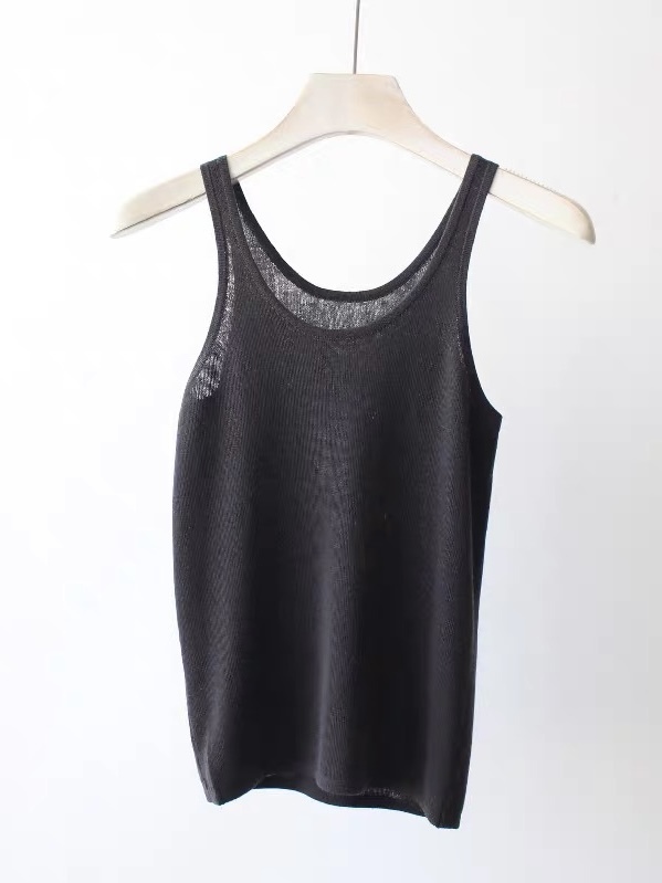 Eva Lyocell Knit Singlet-The Black Bow-