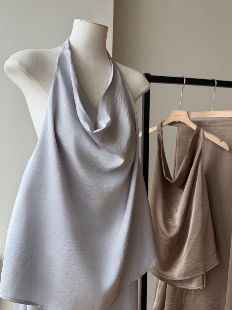 Laken Swing Collar Top & Skirt Set