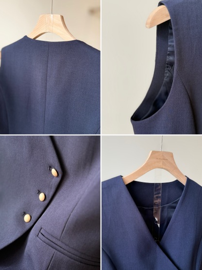 Vicky Asymmetric Button Vest