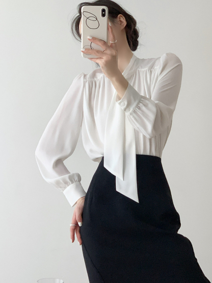 Nikola Ruffle Asymmetric Skirt-The Black Bow-
