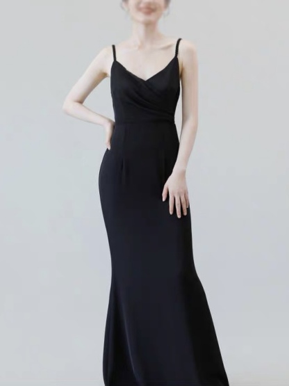 Lily Side Ruched Dinner Dress (Discounted-S size)