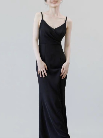 Lily Side Ruched Dinner Dress (Discounted-S size)