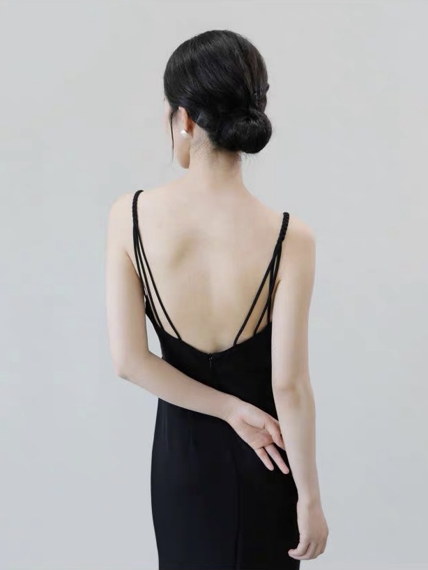 Lily Side Ruched Dinner Dress (Discounted-S size)