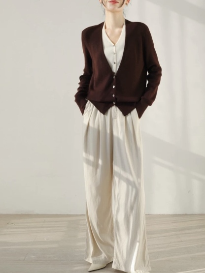 Ogna Fake Two Piece Knit Cardigan (Discounted-Free size)