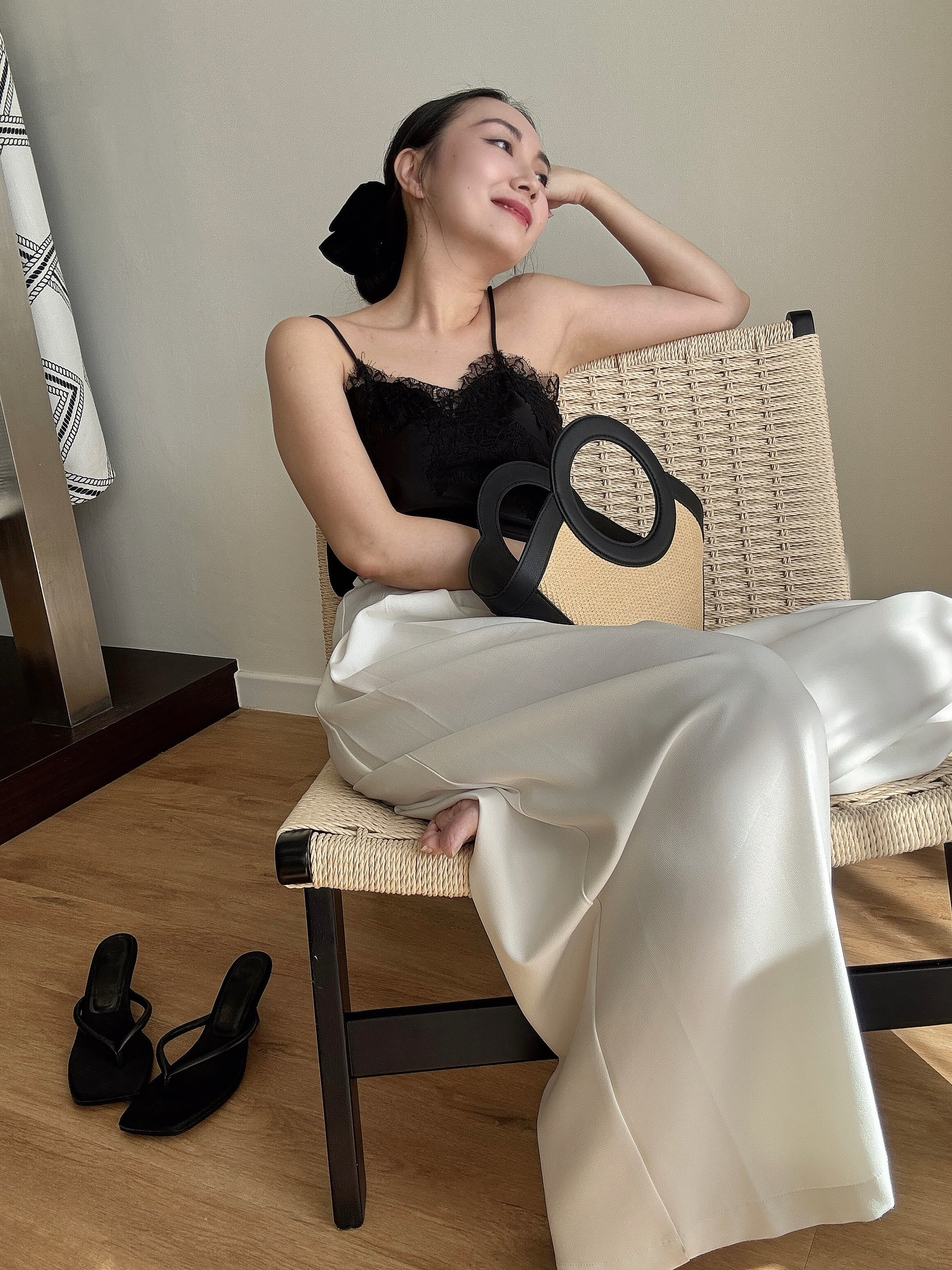 Veera Asymmetric Lacey Cami Top