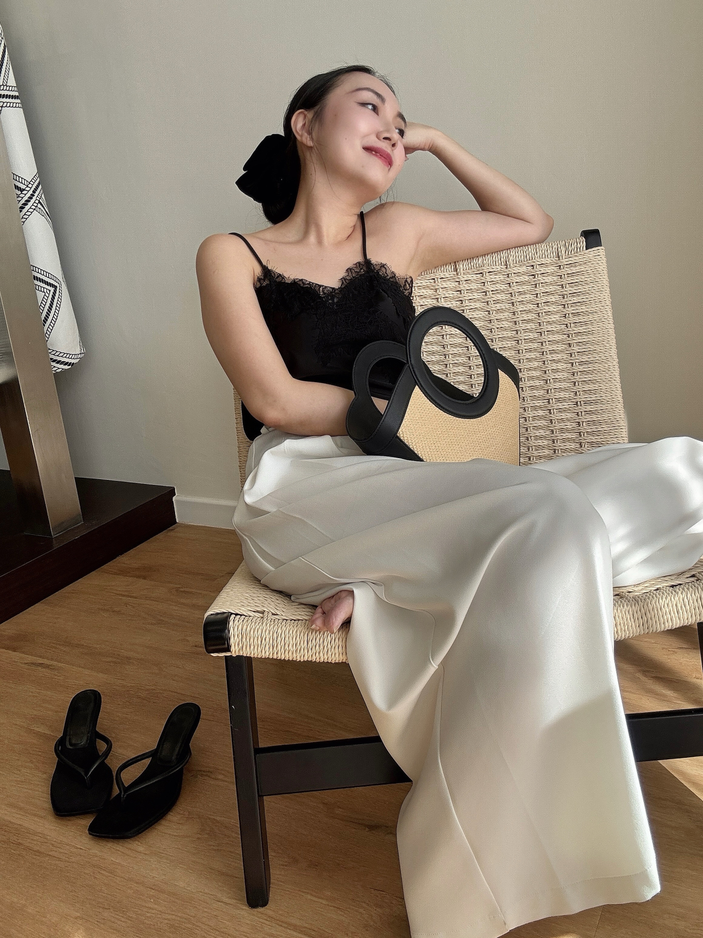 Veera Asymmetric Lacey Cami Top