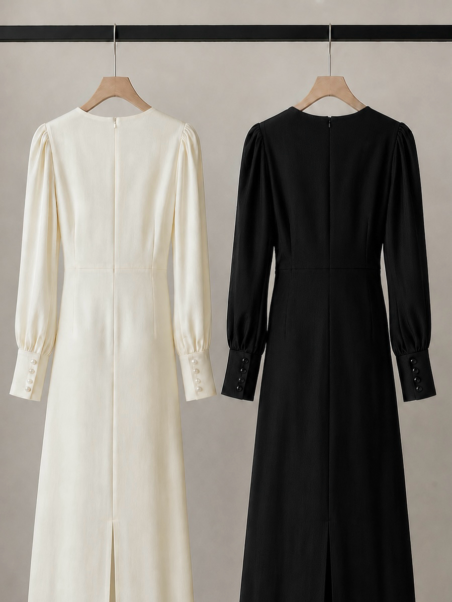 Cecelia Crinkle-Satin Twist-Front Dress