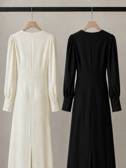Cecelia Crinkle-Satin Twist-Front Dress