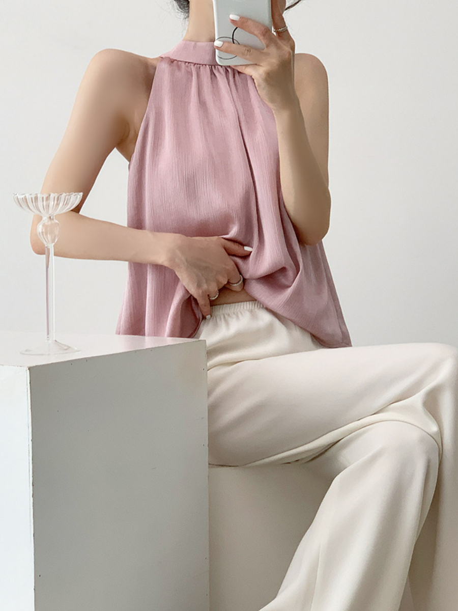 Niko Halter Neck Top-The Black Bow-