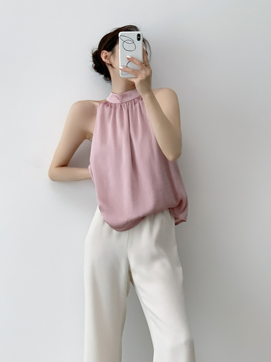 Niko Halter Neck Top-The Black Bow-