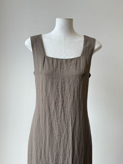 Cannie Square Neck Dress with Tie (DR102)