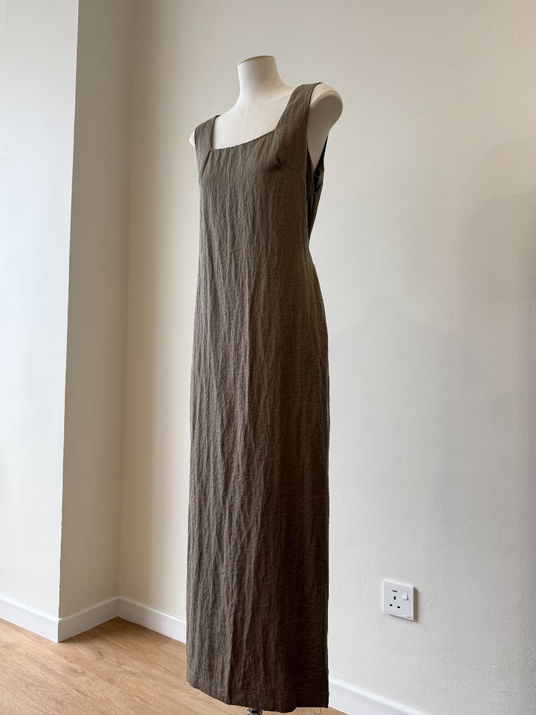 Cannie Square Neck Dress with Tie (DR102)