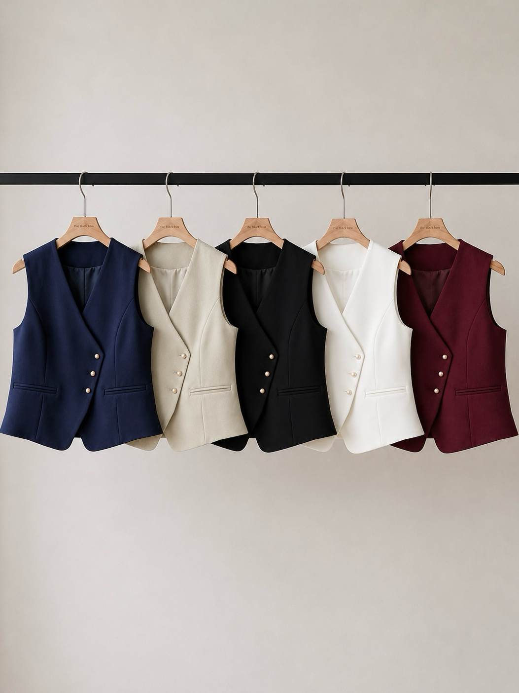 Vicky Asymmetric Button Vest