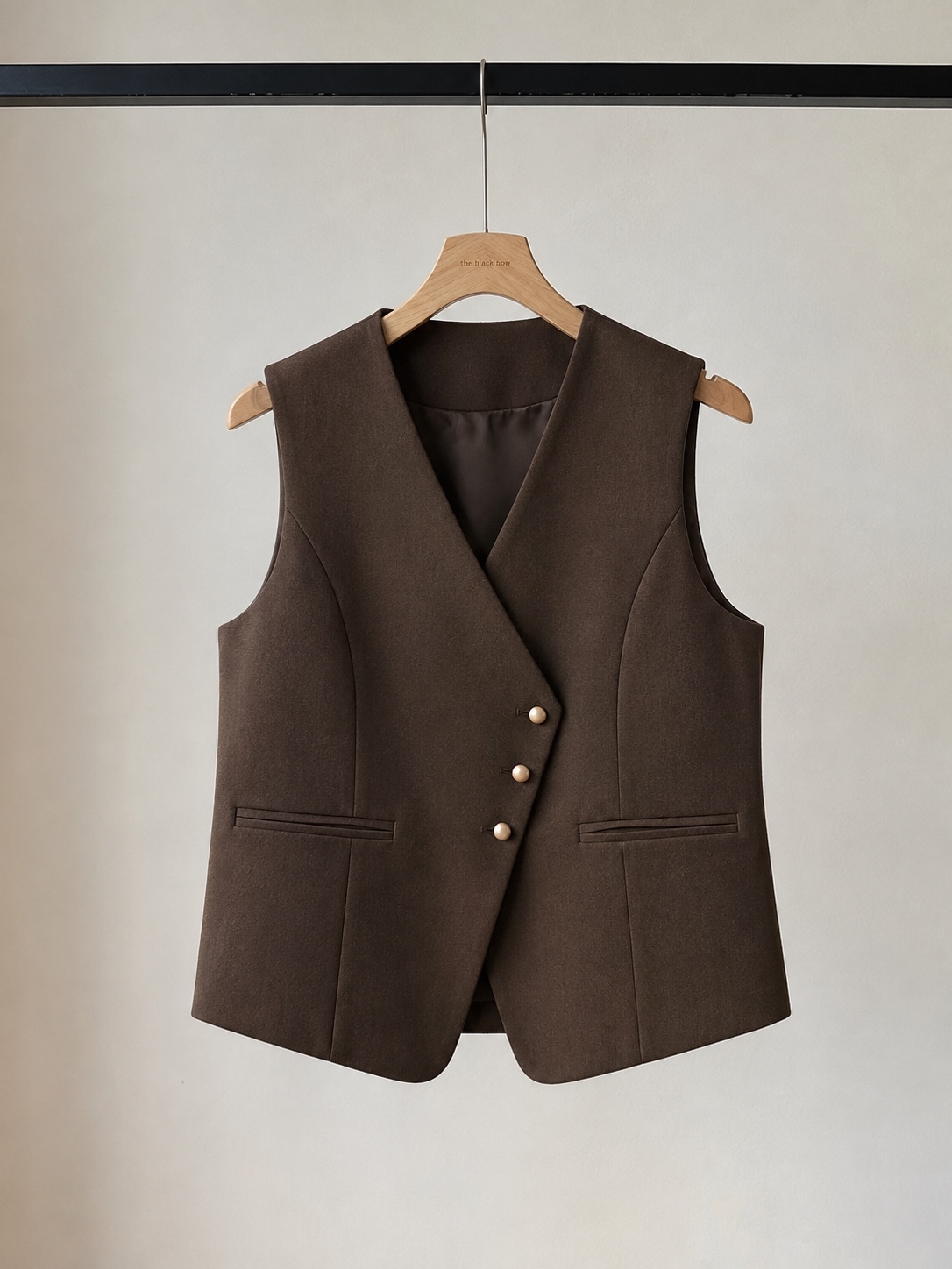 Vicky Asymmetric Button Vest