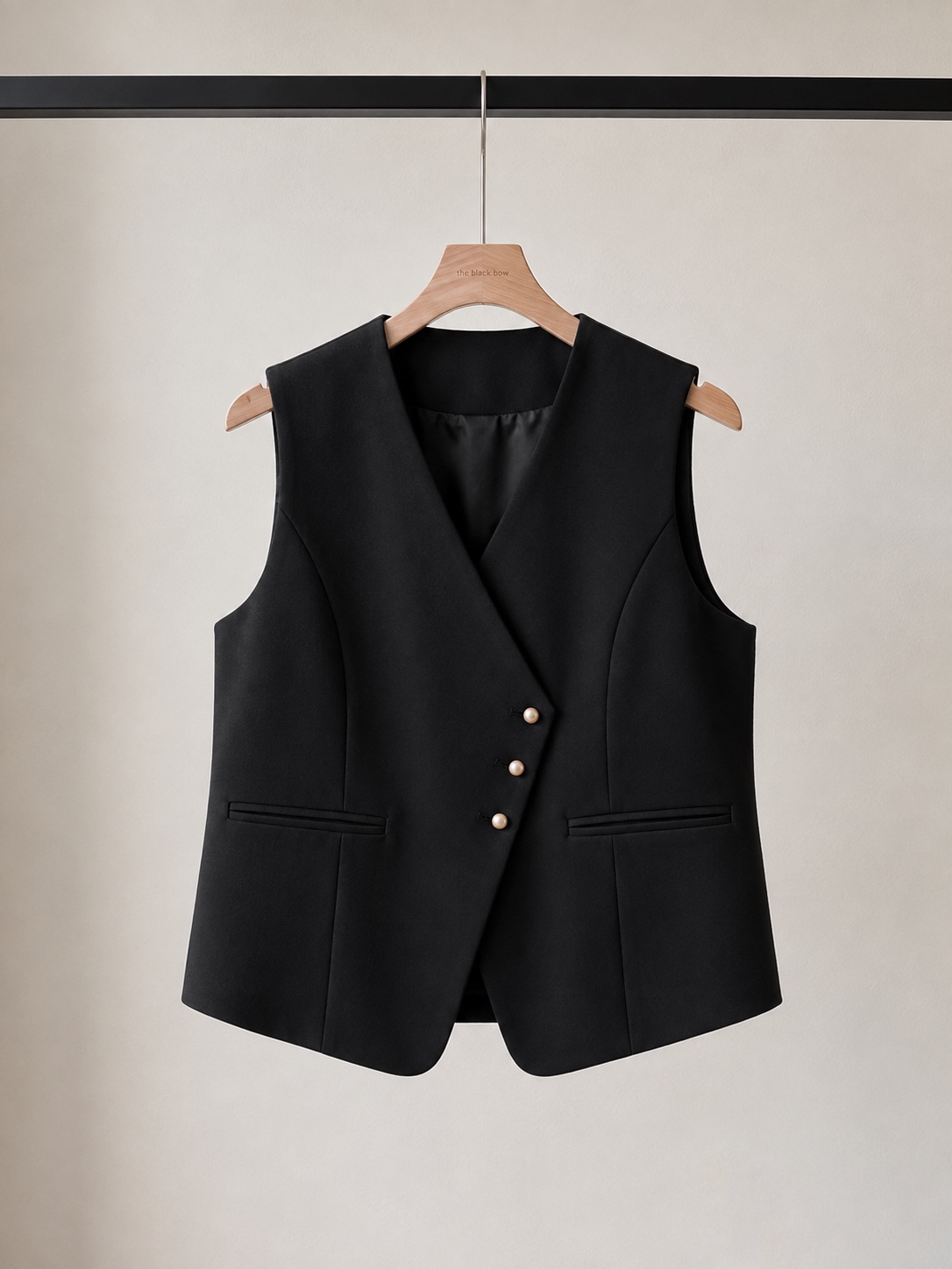 Vicky Asymmetric Button Vest