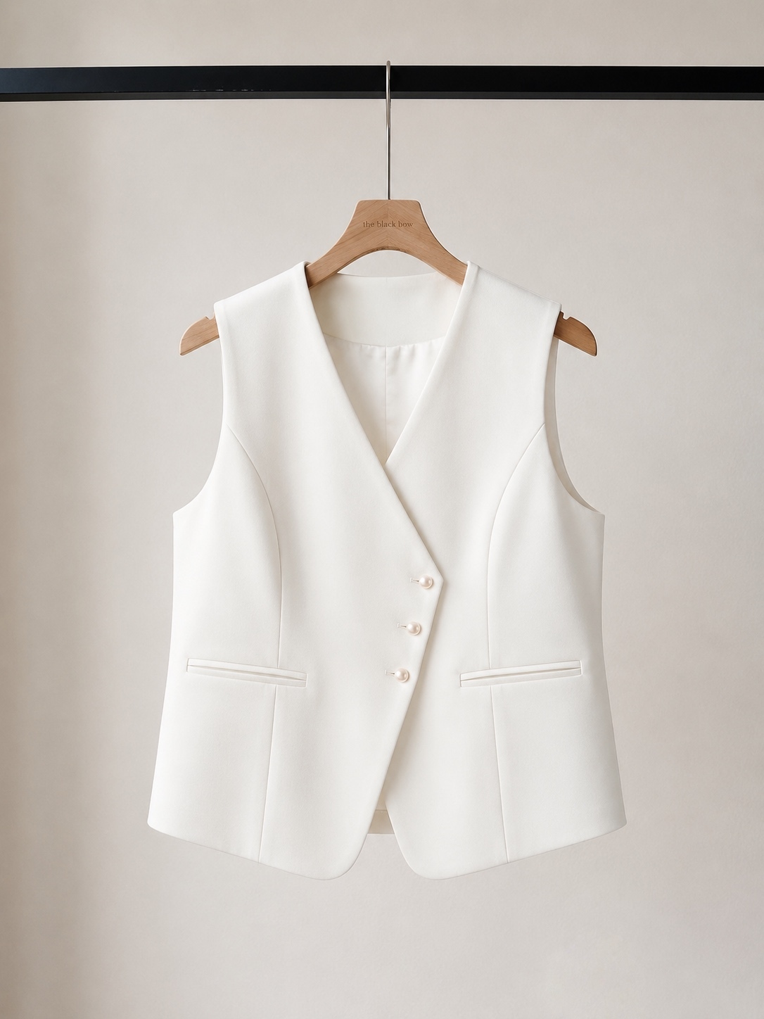 Vicky Asymmetric Button Vest