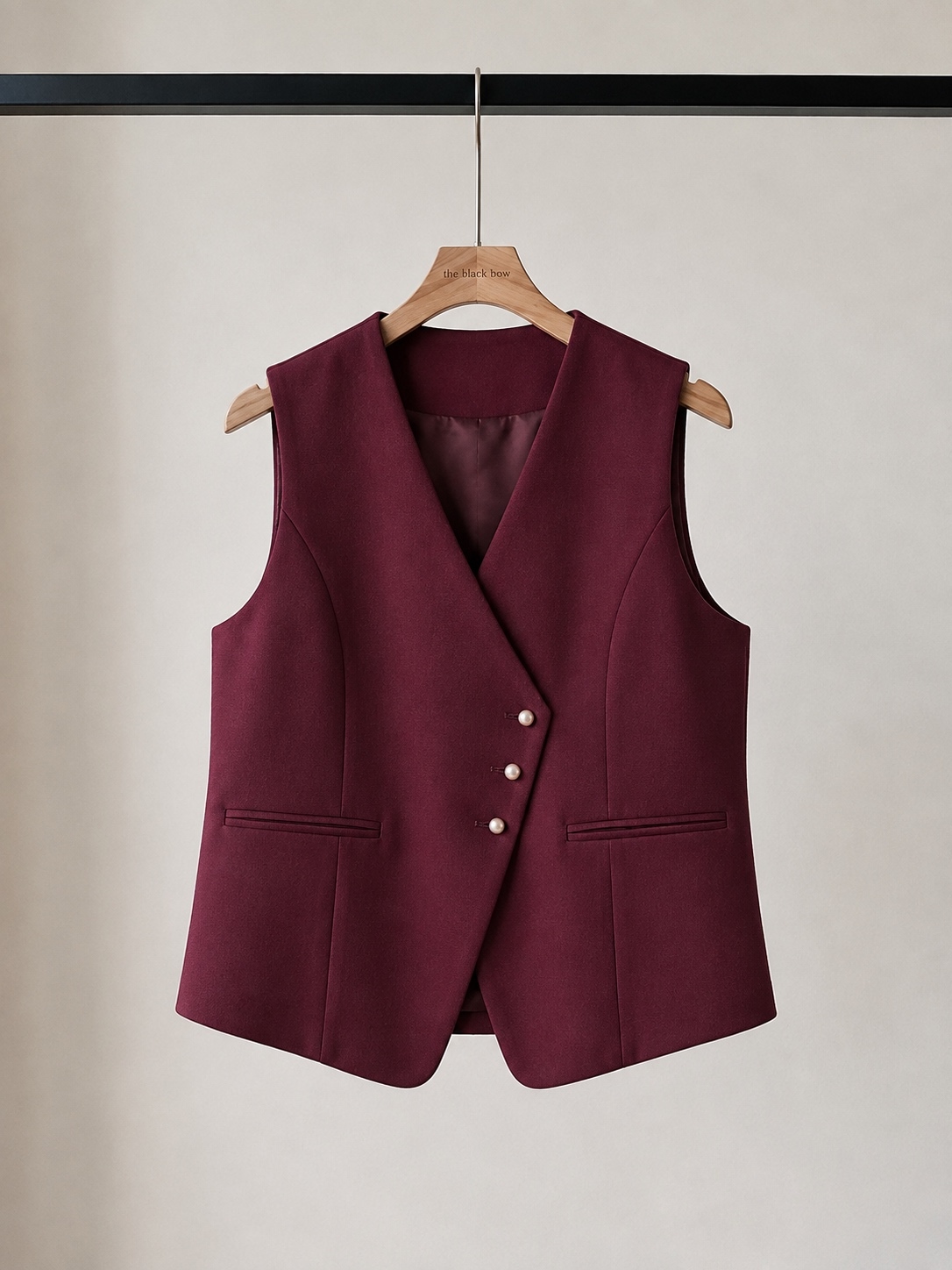 Vicky Asymmetric Button Vest