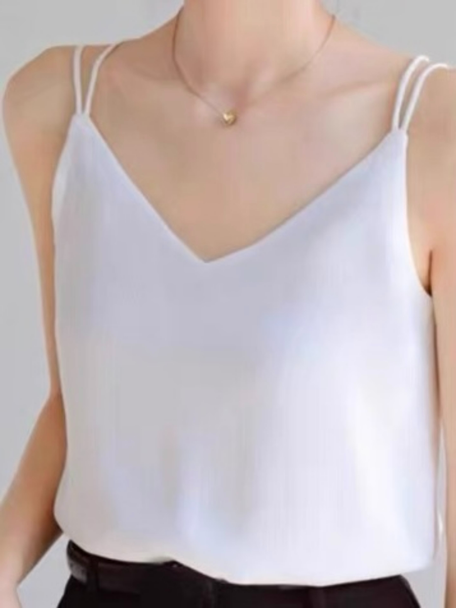 Drune Cross-Back Textured Chiffon Top