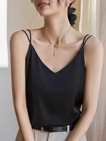 Drune Cross-Back Textured Chiffon Top