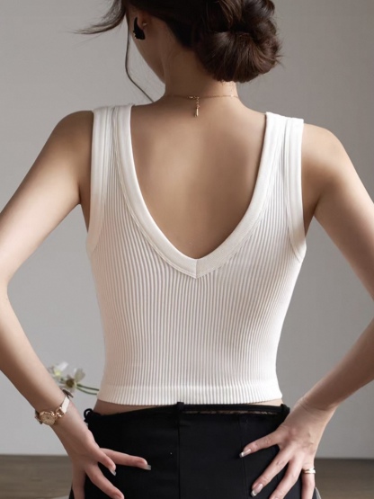 Debs V-Neck Padded Tank Top