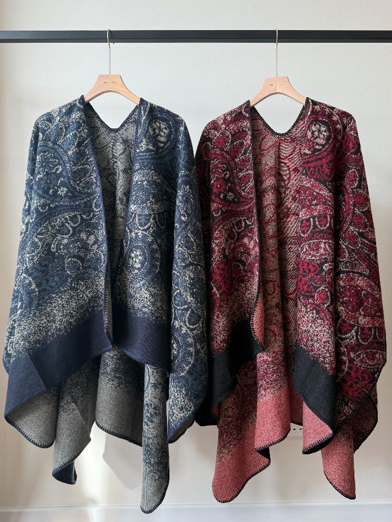 Rosetti Two-Sided Color Block Shawl Wrap