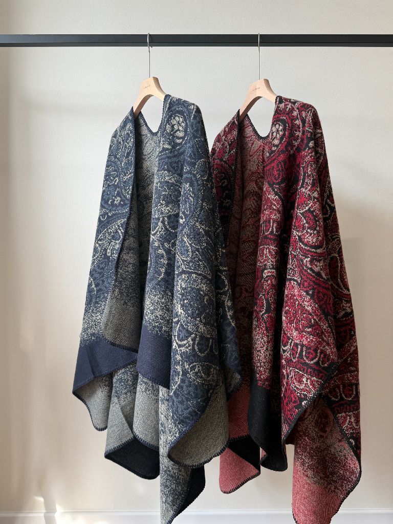 Rosetti Two-Sided Color Block Shawl Wrap