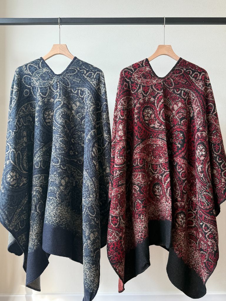 Rosetti Two-Sided Color Block Shawl Wrap